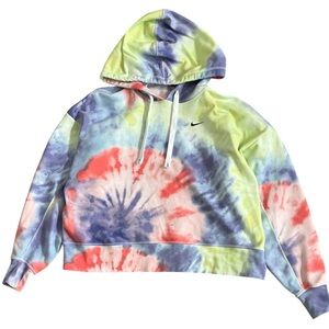 Nike Dri-FIT Get Fit Tie Dye Hoodie S Oversized Athleisure Sweatshirt DA0890-580